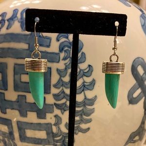 Faux Turquoise Talon Earrings...